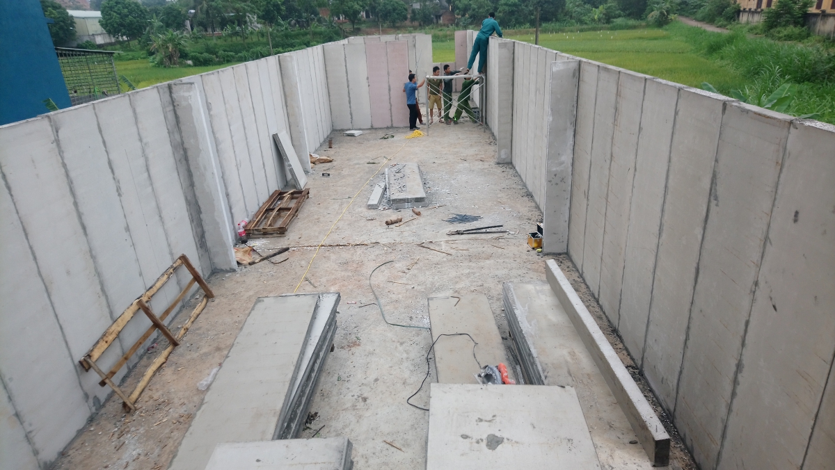 Công trình nhà phố 25x5m, lập thạch, vĩnh phúc/P2 